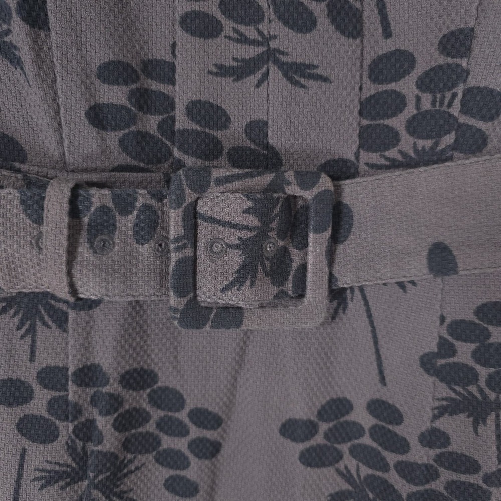 BODEN Women's Sheath Dress Belted Floral Print US6 Gray 100% Cotton WH380 - Picture 9 of 12